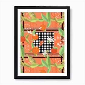 Oranges With Shapes Art Print