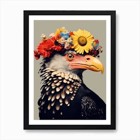 Bird With A Flower Crown Crested Caracara 3 Art Print