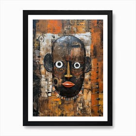 African Heritage Unmasked: Tribal Masks in Focus Art Print