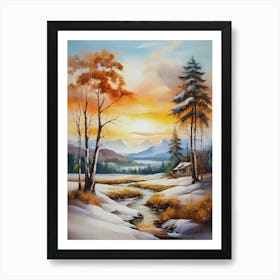 Winter Sunset 14 Art Print