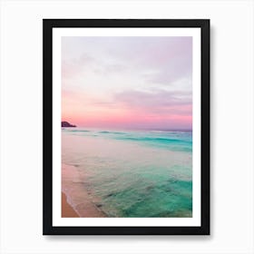 Kata Beach, Phuket, Thailand Pink Photography 1 Art Print