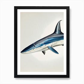 Mako Shark 2 Vintage Art Print