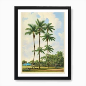 Sandy Island Anguilla Vintage Art Print