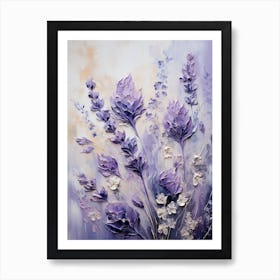 Lavender Flowers Painting 1 Art Print