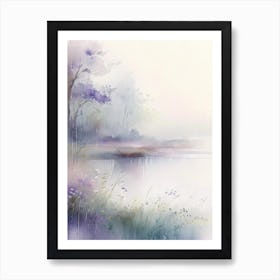 Rain Water Landscapes Waterscape Gouache 1 Art Print