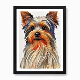 Yorkshire Terrier 3 Watercolour Dog Art Print