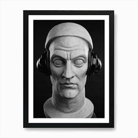 Headphone Bust Art Print