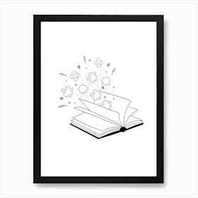 Book Of Autism Puzzle Pieces Art Print