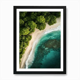 Aerial View Of A Tropical Beach 5 Art Print