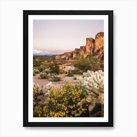 Desert Mountain Sunset Art Print