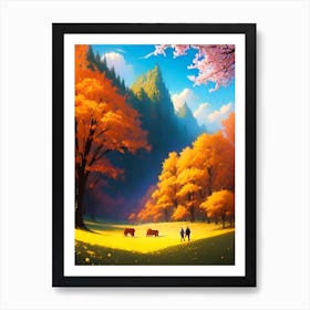 Autumn Forest 57 Art Print