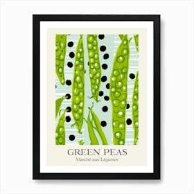 Marche Aux Legumes Green Peas Summer Illustration 4 Art Print