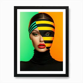 Geometric Portrait 0013 Geometric Portrait 0016 Geo Face 1 2 Art Print