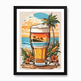 Beer On The Beach Art Print
