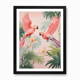 Vintage Japanese Inspired Bird Print Parrot 2 Art Print