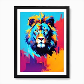 Lion Painting 7 Art Print