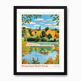 Hampstead Heath Swimming Pond London 2 Swimming Poster Art Print