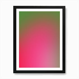 Vibrant Green And Pink Gradient Aura Art Print