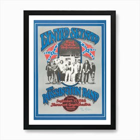 Lynyrd Skynyrd 1988 Nashville Concert Poster Rossington Band Signed Randy Tuten Art Print