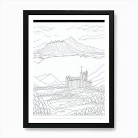 Castle In The Mountains 4 Art Print