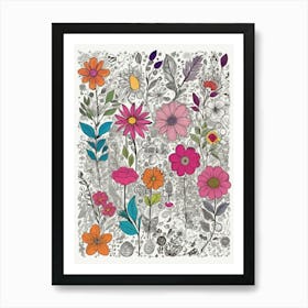 Flowers In The Garden 9 Art Print