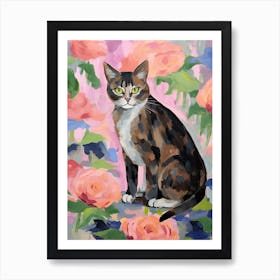 A Singapura Cat Painting, Impressionist Painting 3 Art Print