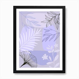 Abstract Leaves And Flowers 2 Art Print