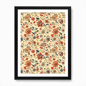 Clover Chic London Fabrics Floral Pattern 4 Art Print