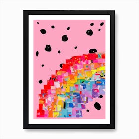 Pink Rainbow Left Art Print