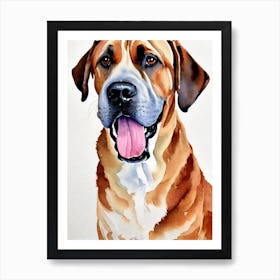 Mastiff Watercolour Dog Art Print