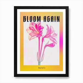 Hot Pink Amaryllis 2 Poster Art Print