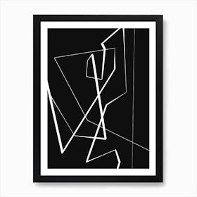 Angular Lines No 1 (Black) Art Print