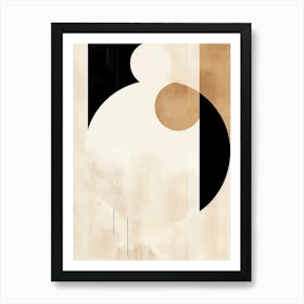 Noir Geometric Melody, Bauhaus Art Print