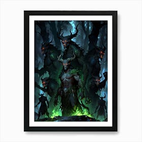 Demons In The Forest 2 Art Print