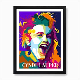 Cyndi Lauper 80s Pop Music Singer Wpap Art Print