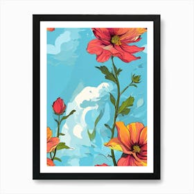 Flowers In The Sky 4 Art Print