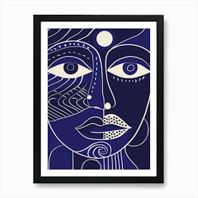 Woman'S Face 124 Art Print