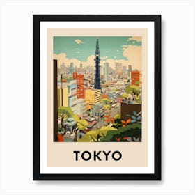 Tokyo 2 Vintage Travel Poster Art Print