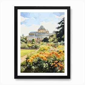 Royal Botanical Garden Edinburgh Uk Watercolour 3 Art Print