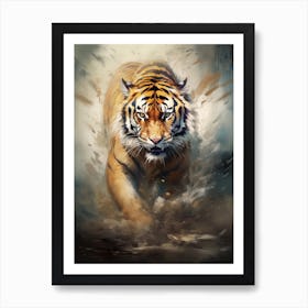 Tiger Art In Realism Style 1 Art Print