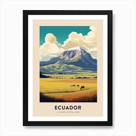 Cotopaxi National Park Ecuador 2 Vintage Hiking Travel Poster Art Print