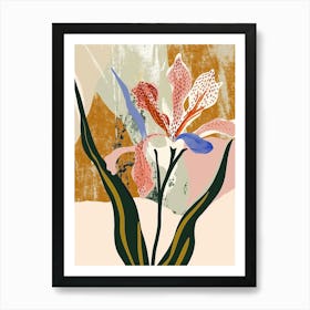 Colourful Flower Illustration Hyacinth 2 Art Print