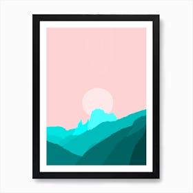 Boho sunset- Abstract Painting Art Print
