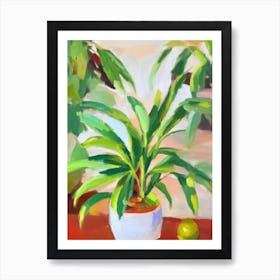 Panda Plant Impressionist Painting Art Print