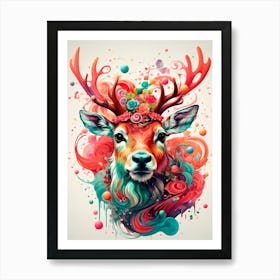 Deer Head Art Print