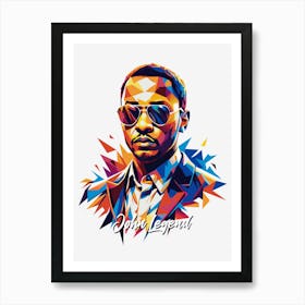 John Legend 01 Portrait Music Icon Style WPAP Pop Art Art Print