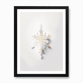 Delicate, Snowflakes, Marker Art 1 Art Print