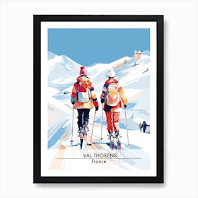 Val Thorens   France, Ski Resort Poster Illustration 3 Art Print