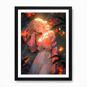 Dreaming Girl Art Print