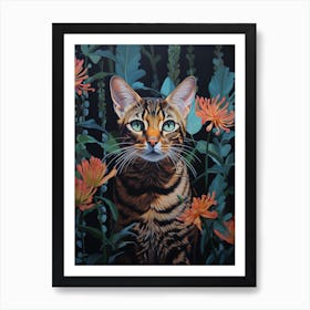 Tabby Cat Painting Poster Art Print